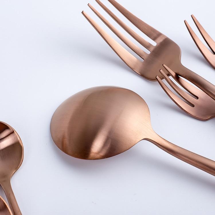 Modern Rose Gold Cutlery Set (Sold by Piece)