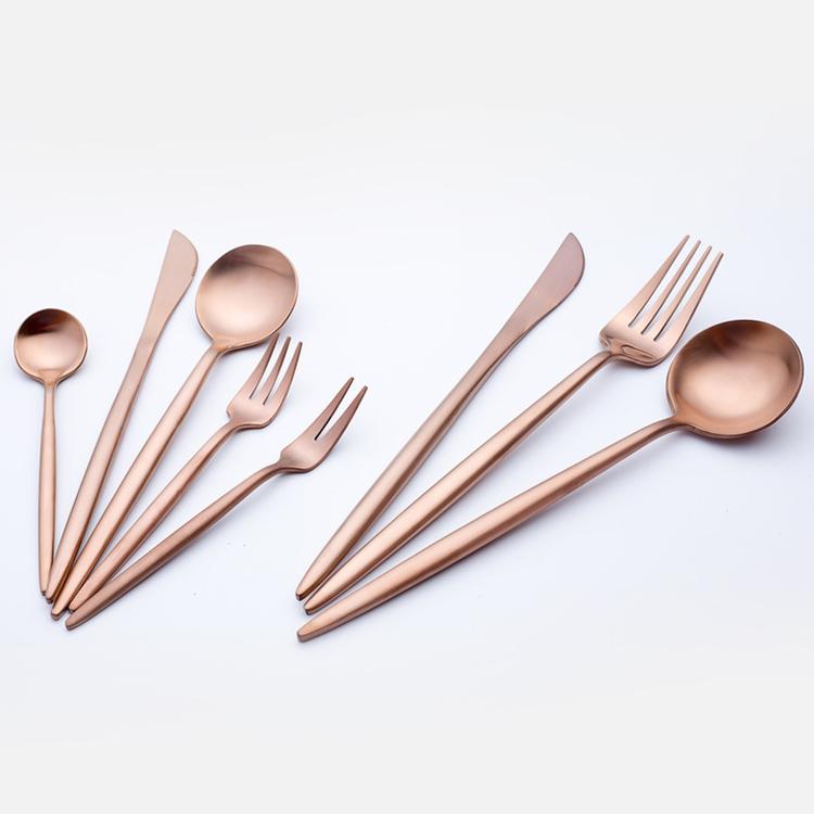 Modern Rose Gold Cutlery Set (Sold by Piece)