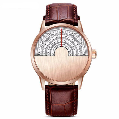 Montre demi-cadran en acier inoxydable