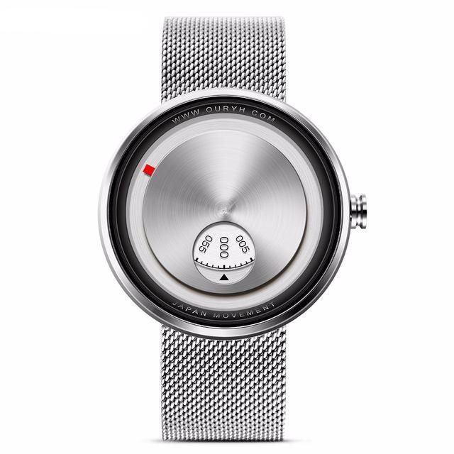 Montre minimaliste à cadran en acier