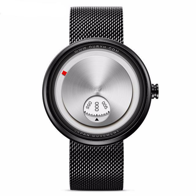 Montre minimaliste à cadran en acier