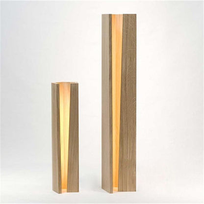 Lampe de table moderne en bois fendu