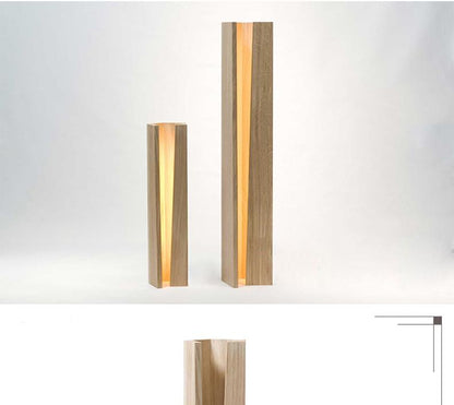 Lampe de table moderne en bois fendu