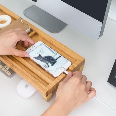 Organiseur de bureau en bambou