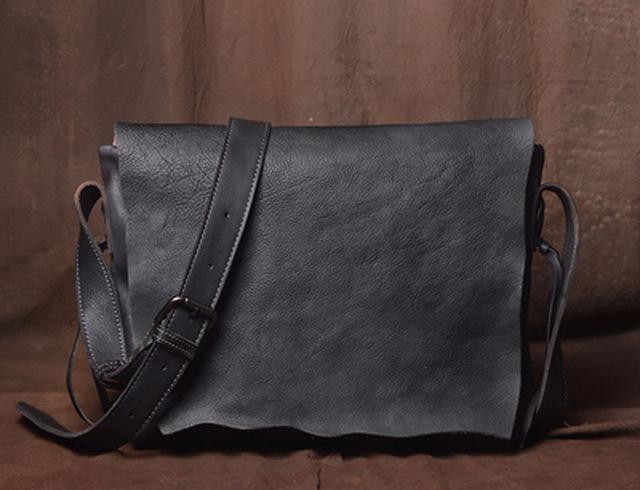 Sac messager en cuir fait main
