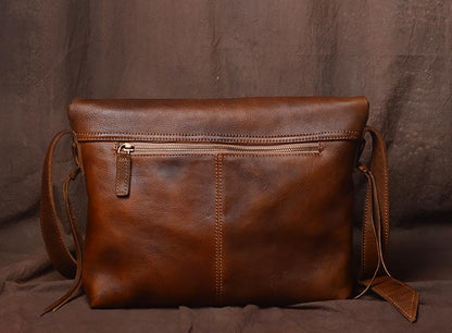 Sac messager en cuir fait main