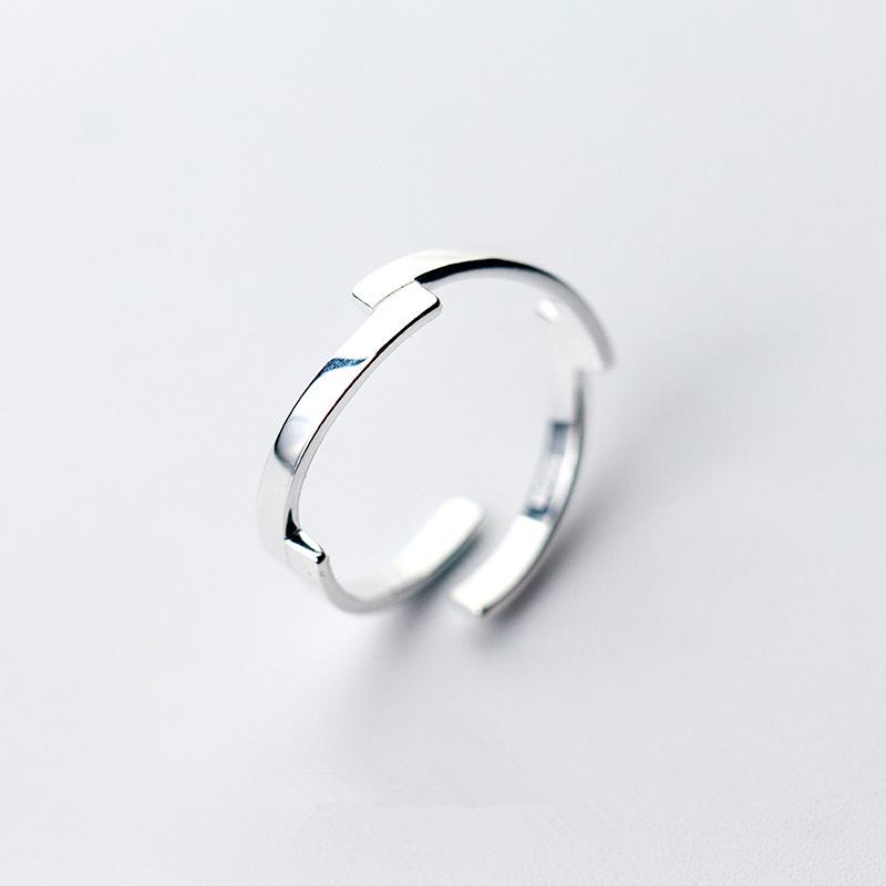 925 Sterling Silver Simple Geometric Open Ring