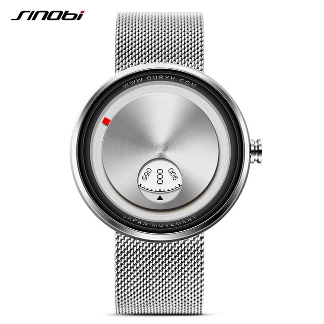 Montre minimaliste à cadran en acier