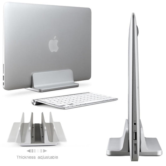 Support vertical pour ordinateur portable en aluminium à épaisseur réglable