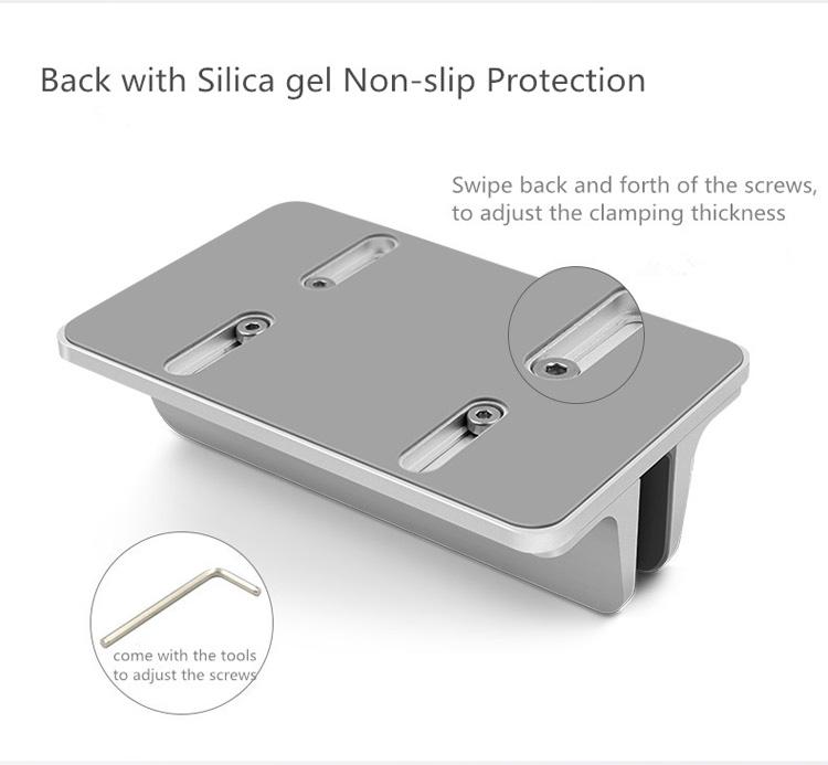 Support vertical pour ordinateur portable en aluminium à épaisseur réglable