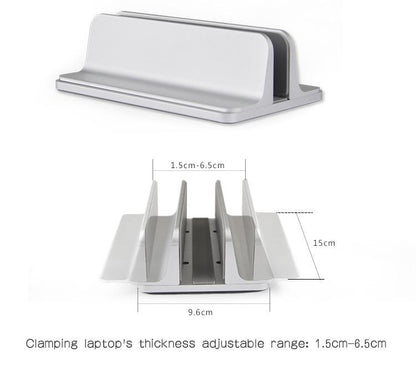 Support vertical pour ordinateur portable en aluminium à épaisseur réglable