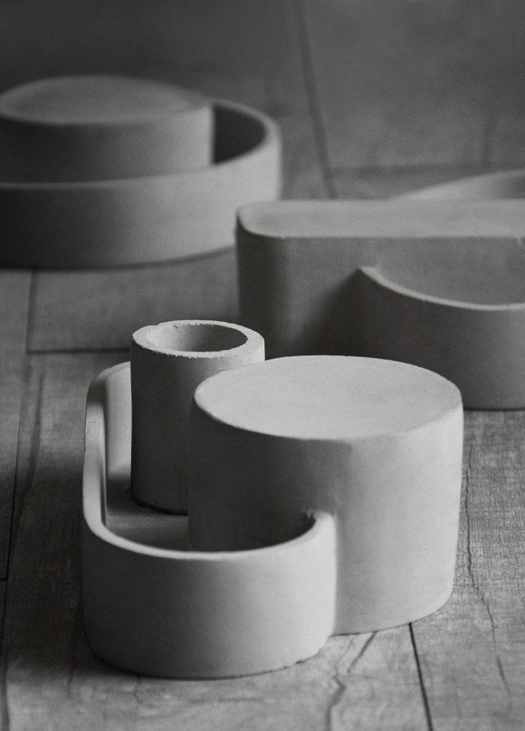 Japanese Desktop Cement Plant Vases and Organizers