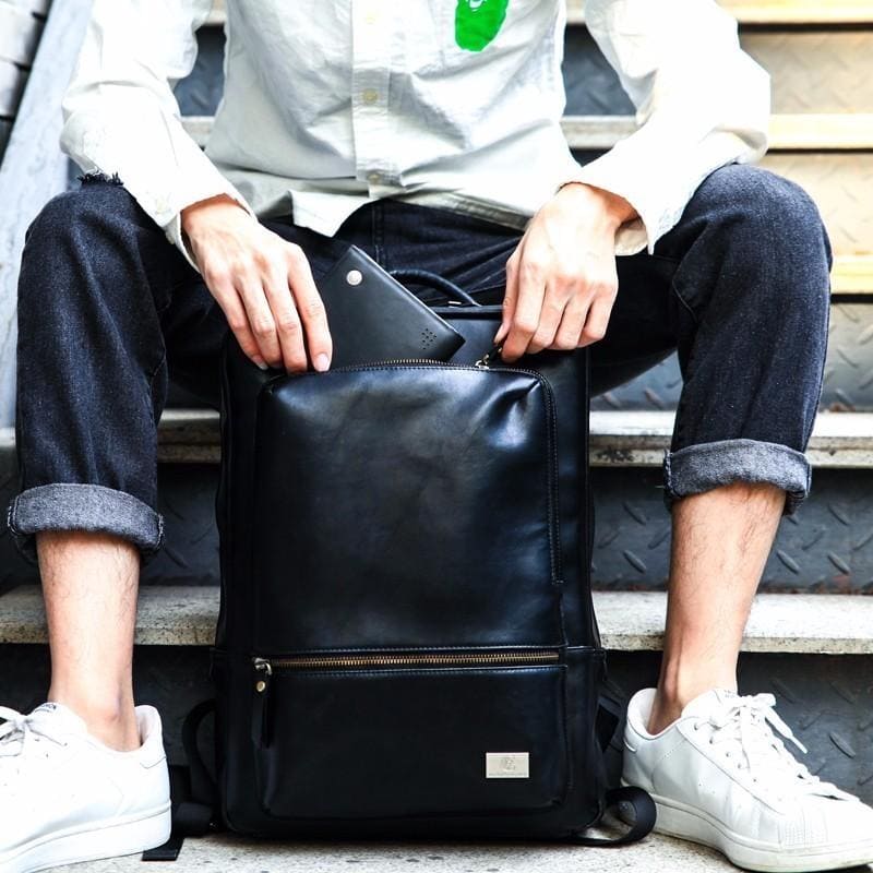 Leather Travel Rucksack and Laptop Bag