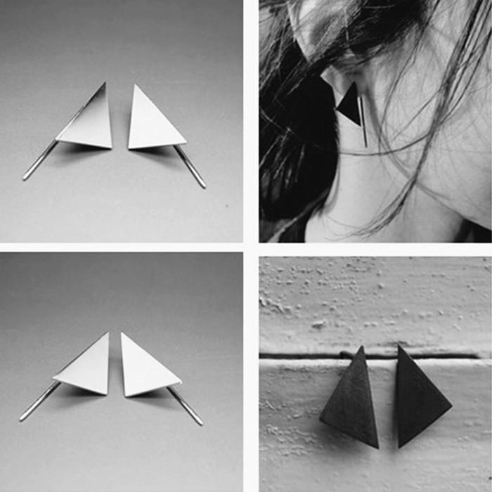 Simple Geometric Triangle Stud Earrings