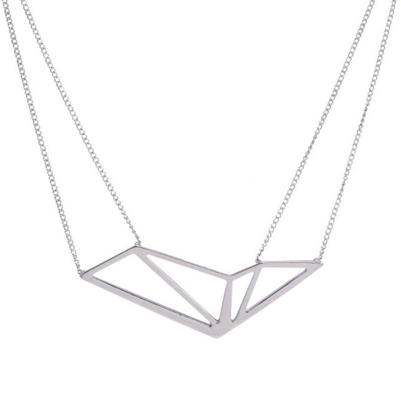 Grand pendentif polygone abstrait