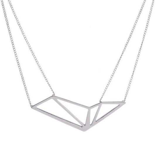 Grand pendentif polygone abstrait