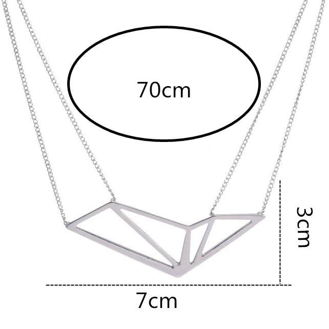 Grand pendentif polygone abstrait