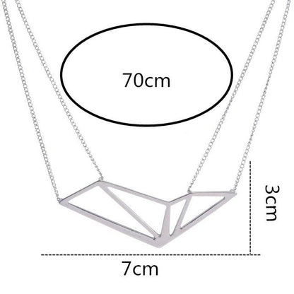 Grand pendentif polygone abstrait