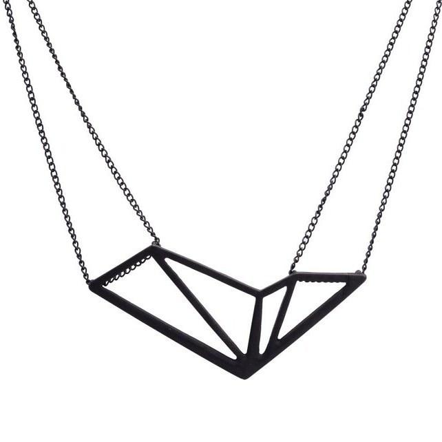 Grand pendentif polygone abstrait