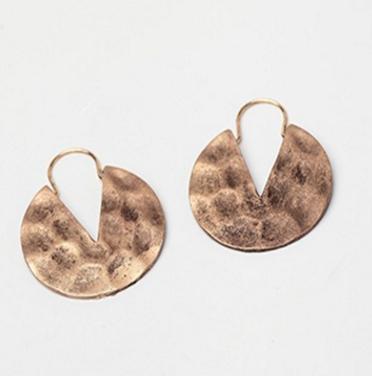 Boucles d'oreilles rondes vintage en alliage de zinc