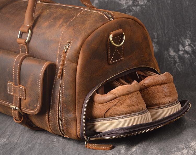 Sac de voyage en cuir vintage