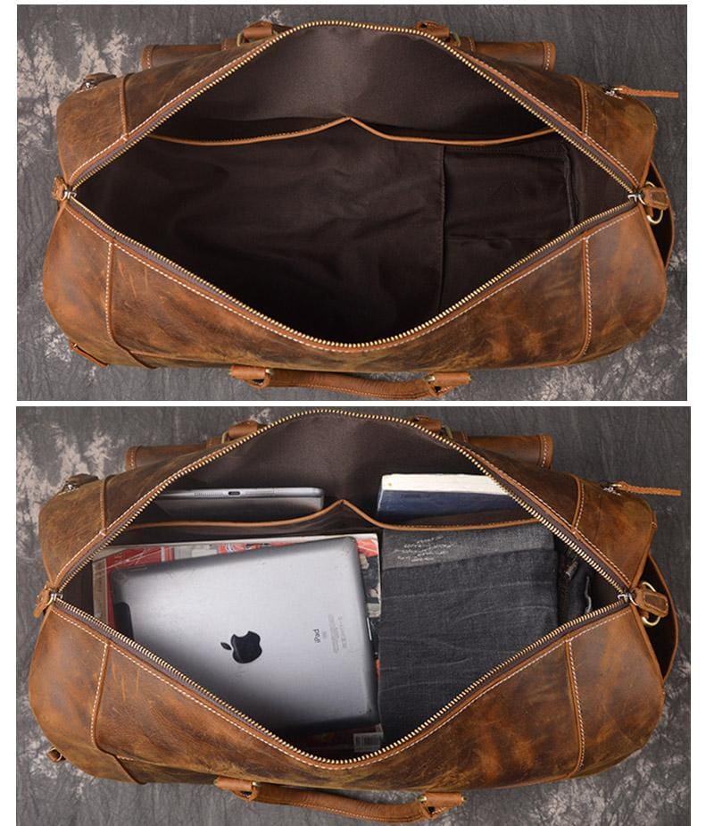 Sac de voyage en cuir vintage