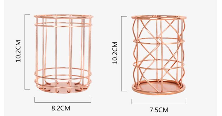 The Nordic Rose Gold Stainless Steel Desk Organizers