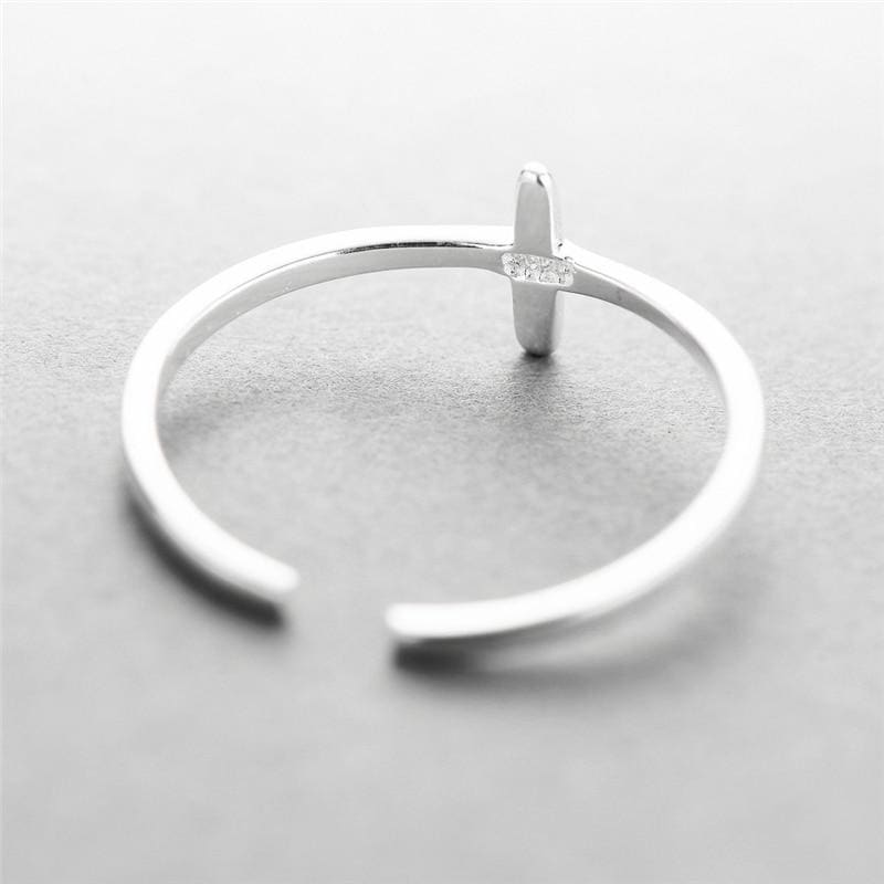 Bague croix minimaliste en argent sterling 925