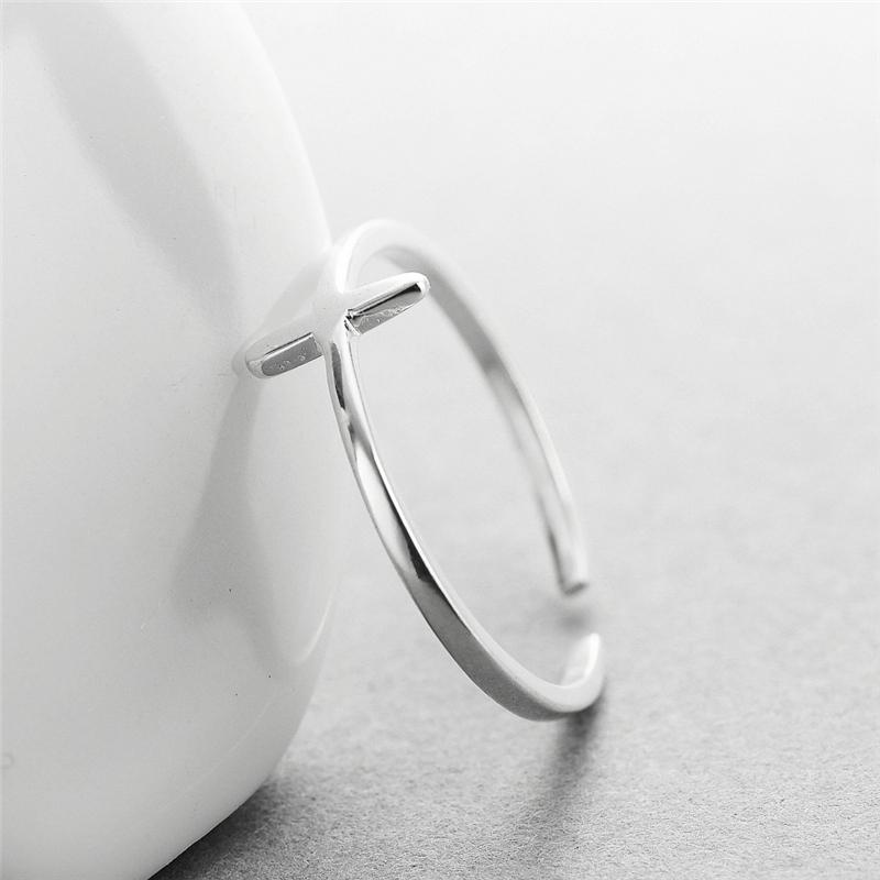 925 Sterling Silver Minimalist Cross Ring