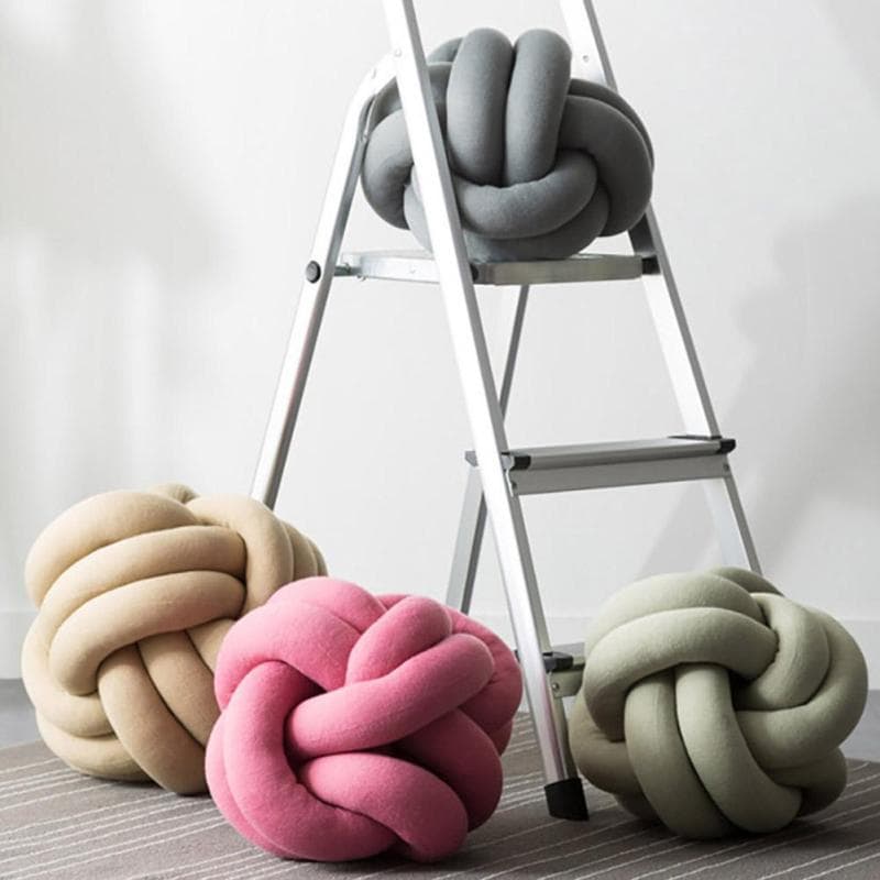 Handmade Knot Ball Pillow