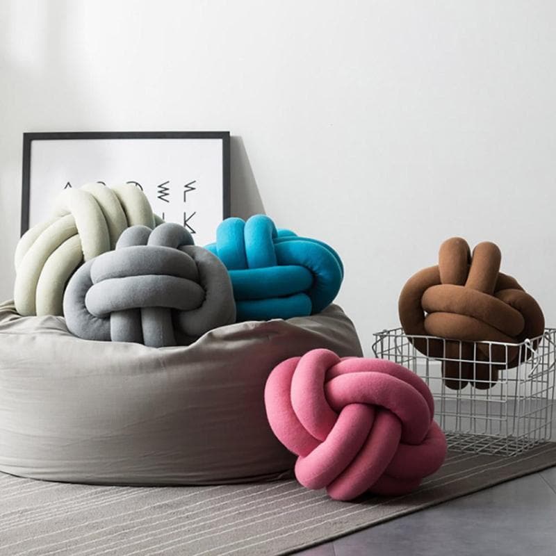 Handmade Knot Ball Pillow