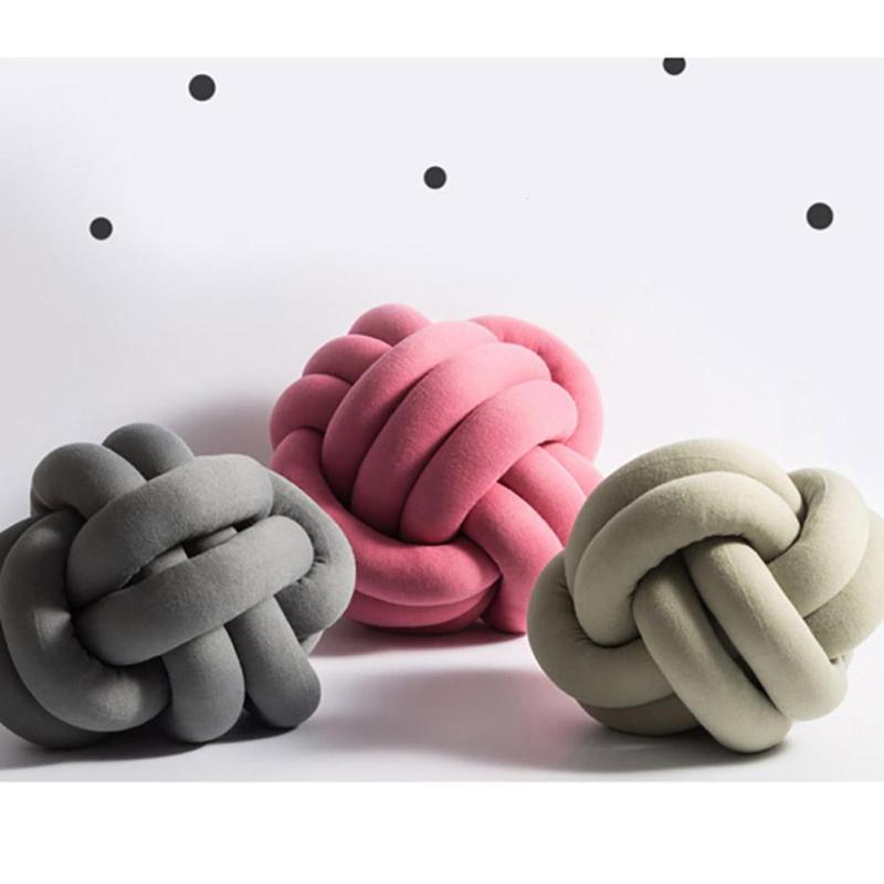 Handmade Knot Ball Pillow