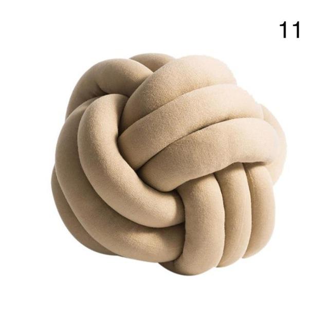 Handmade Knot Ball Pillow