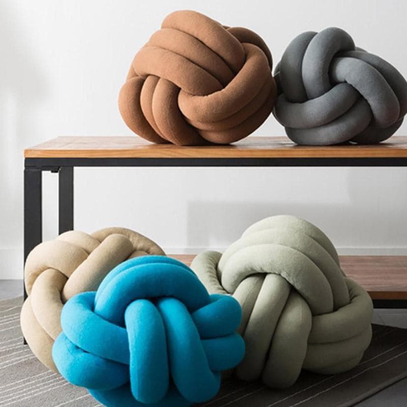 Handmade Knot Ball Pillow