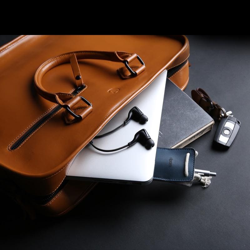 Leather Laptop Messenger Bag