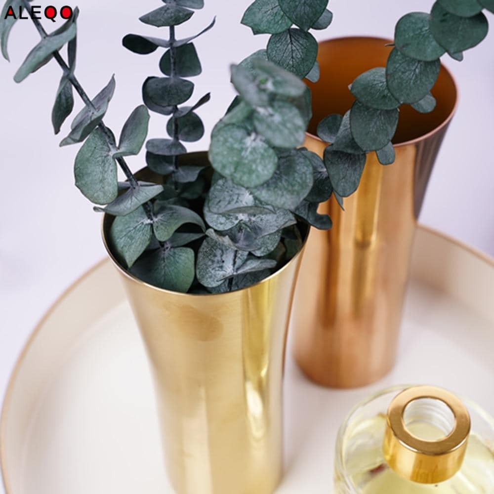 Nordic Style Rose Gold and Brass Vase