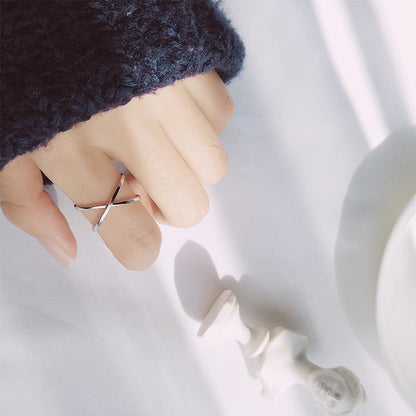 Bague minimaliste ouverte en argent sterling 925