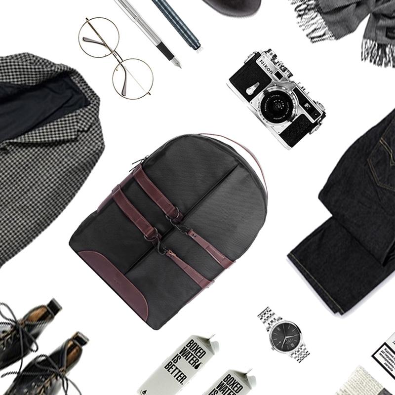 Sac à dos et sac pour ordinateur portable en toile imperméable minimaliste de style urbain