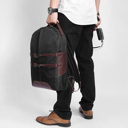 Sac à dos et sac pour ordinateur portable en toile imperméable minimaliste de style urbain