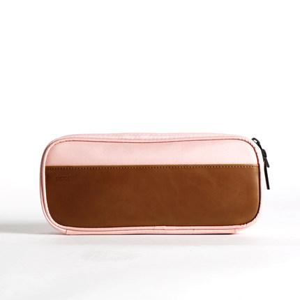 PU Leather and Canvas Storage and Accessory Bag