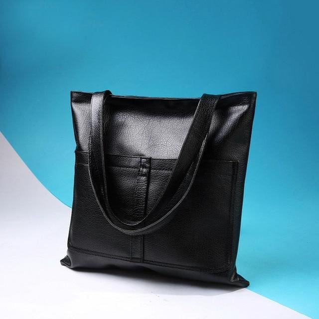 Minimalist PU Leather Shoulder Bag and Tote Bag