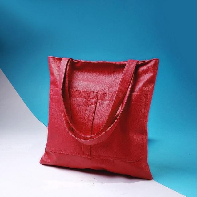 Minimalist PU Leather Shoulder Bag and Tote Bag