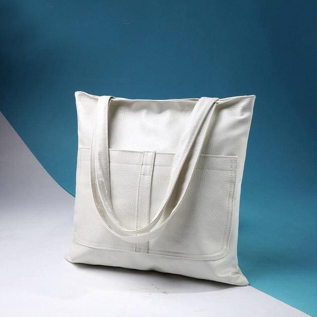 Minimalist PU Leather Shoulder Bag and Tote Bag