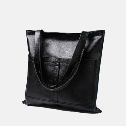 Minimalist PU Leather Shoulder Bag and Tote Bag