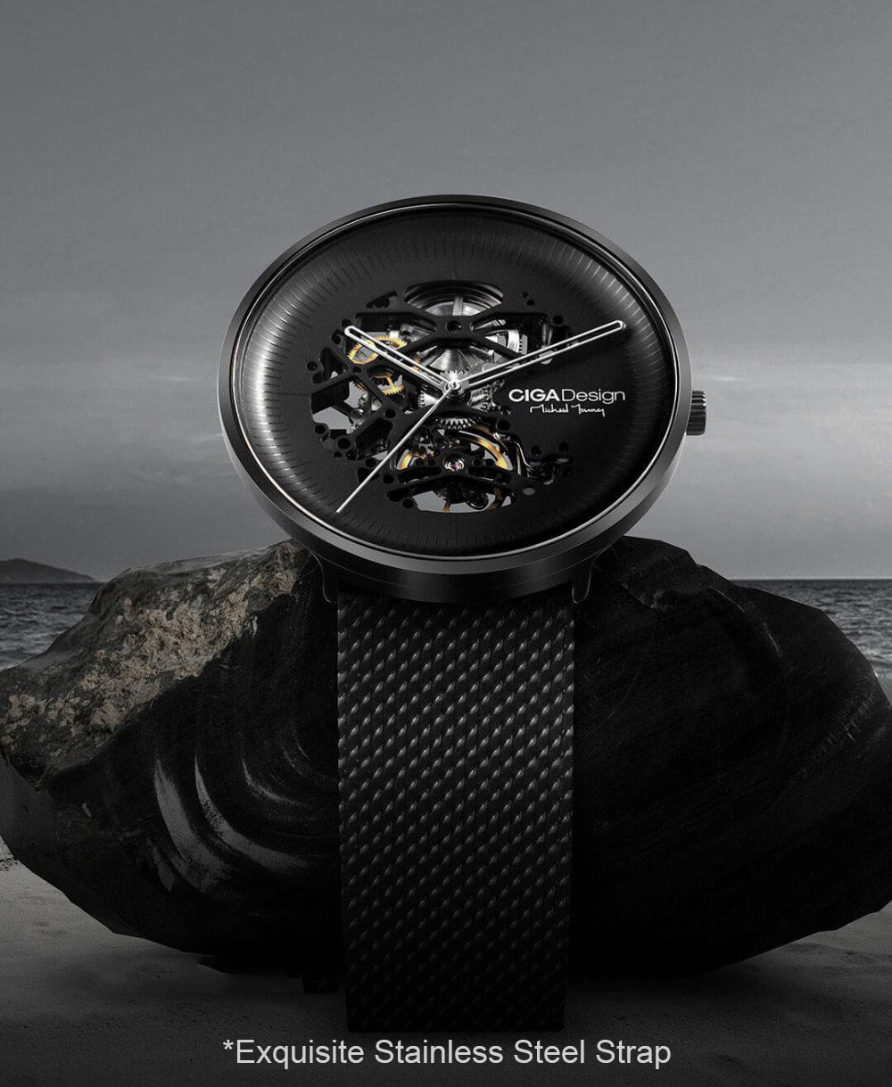 Montre mécanique minimaliste creuse iF Design Gold Award