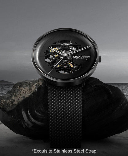 Montre mécanique minimaliste creuse iF Design Gold Award