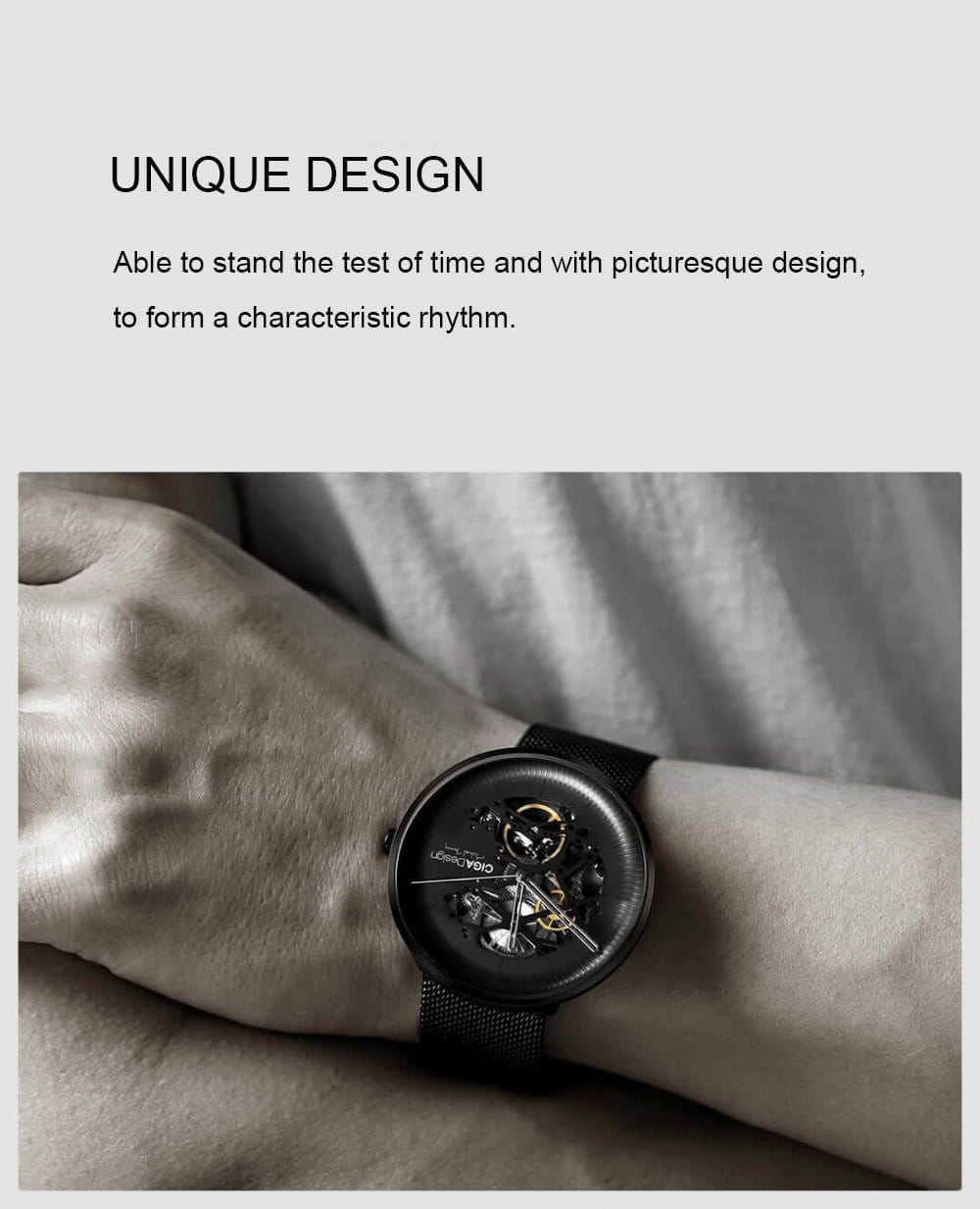 Montre mécanique minimaliste creuse iF Design Gold Award