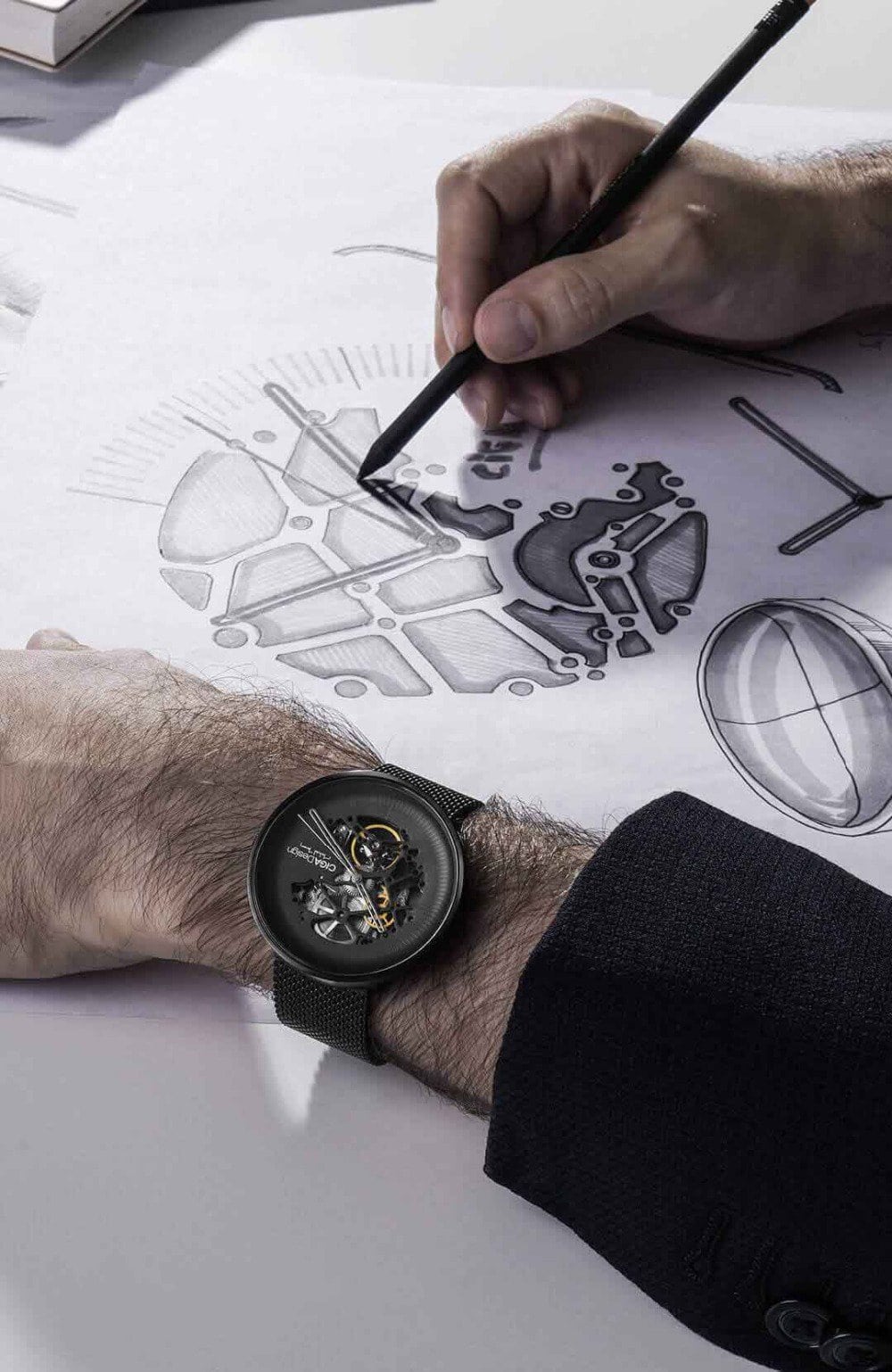 Montre mécanique minimaliste creuse iF Design Gold Award