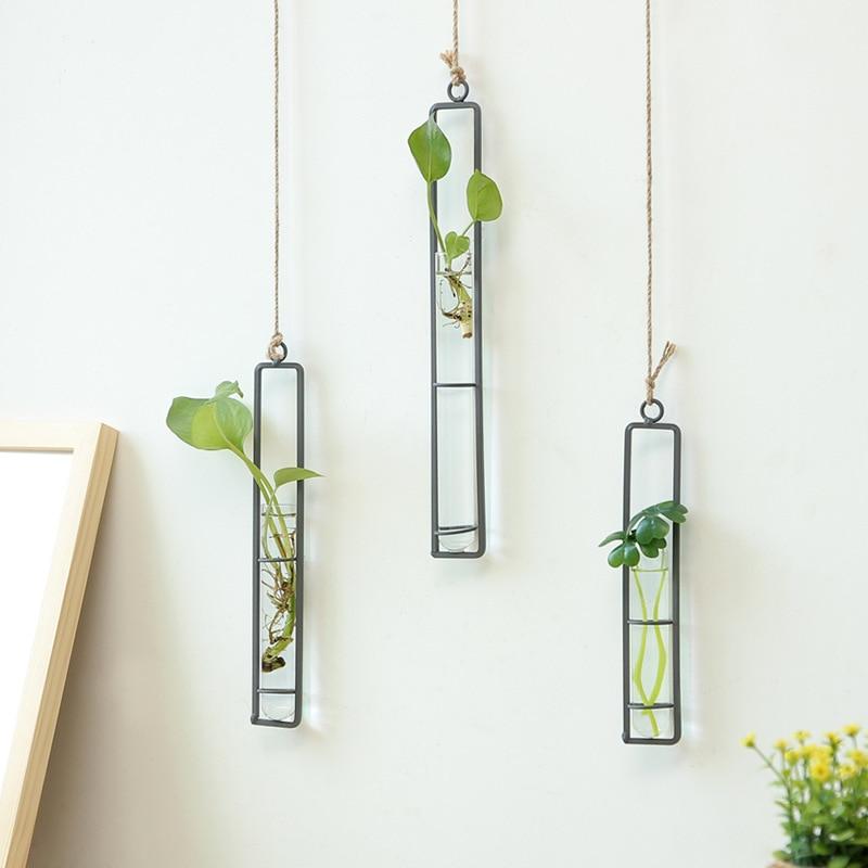 Minimal Iron Plant Wall Hanging Vases and Wall Planters