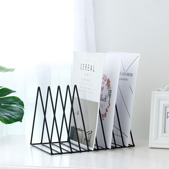 Nordic Style Geometric Rose Gold Minimalist Book Shelf